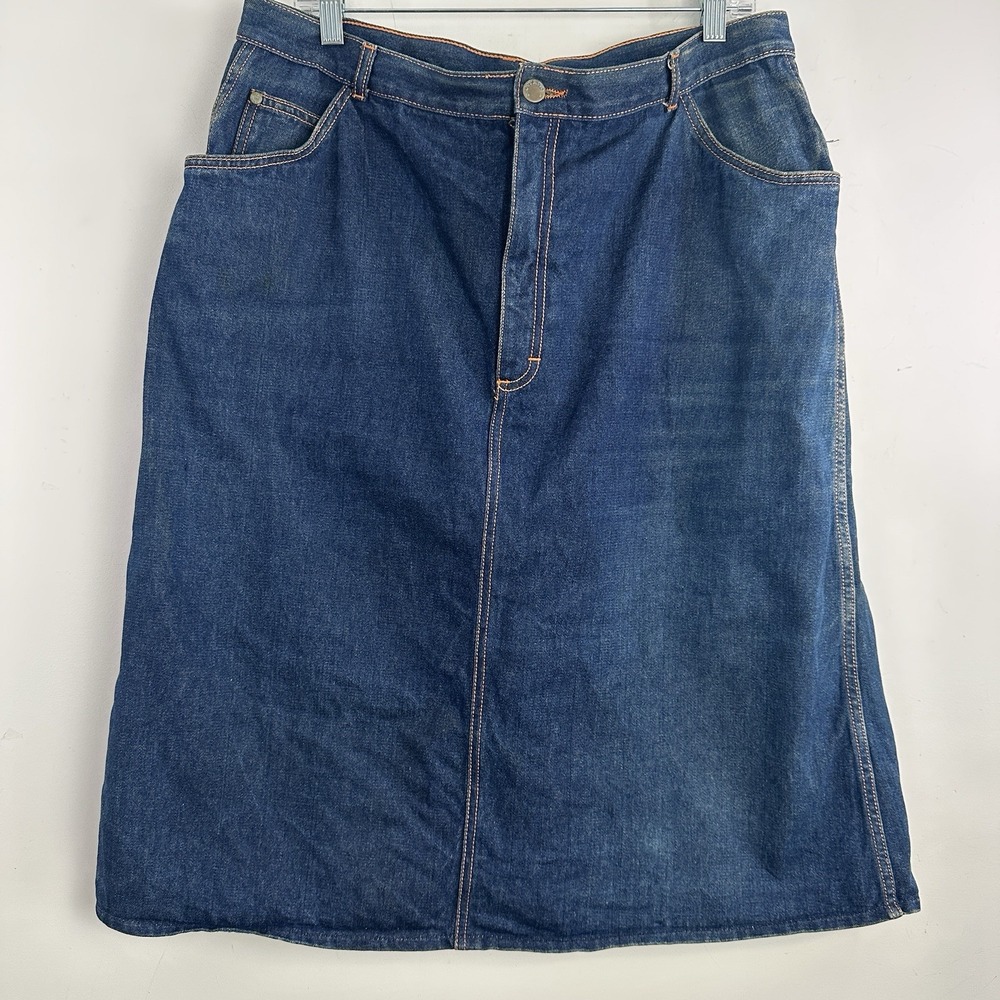 Vintage Gitano Demim‎ Skirt Womens 34 Straight Blue Western Retro 90s Y2K